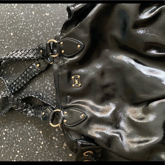 Michael Kors Black Patent Leather Bag - Picture 5 of 15